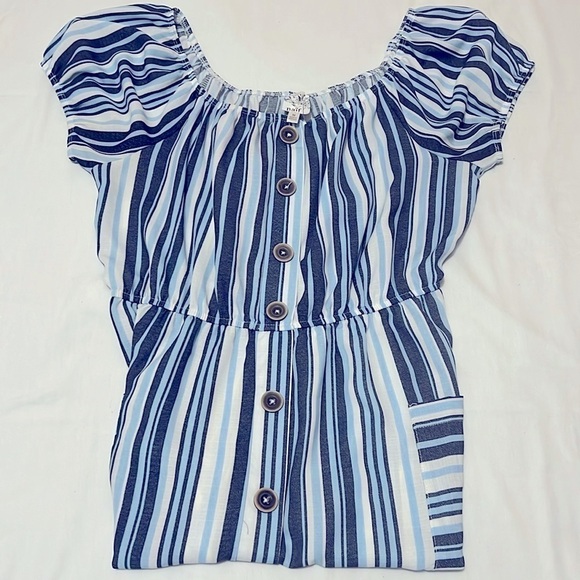 Naif Striped Peasant Dress - Picture 3 of 4